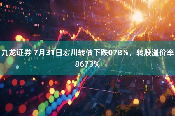 九龙证券 7月31日宏川转债下跌078%，转股溢价率8673%