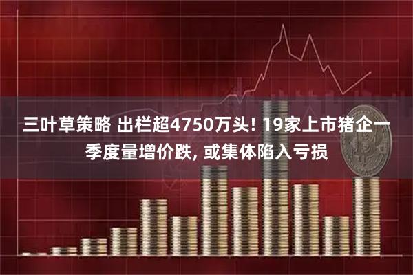 三叶草策略 出栏超4750万头! 19家上市猪企一季度量增价跌, 或集体陷入亏损